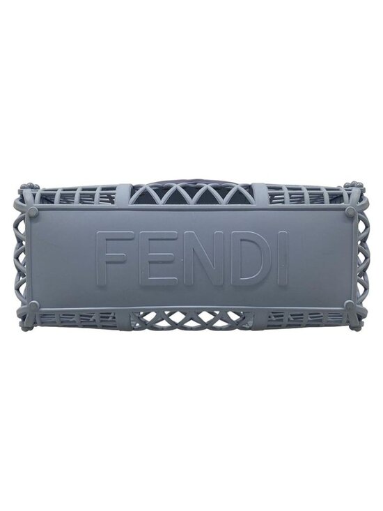 Fendi Tote Basket Small Light Blue Leather - Picture 5 of 15